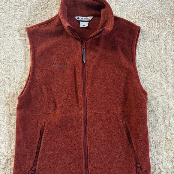 Columbia Other - Columbia Burnt Orange Fleece Vest men’s medium